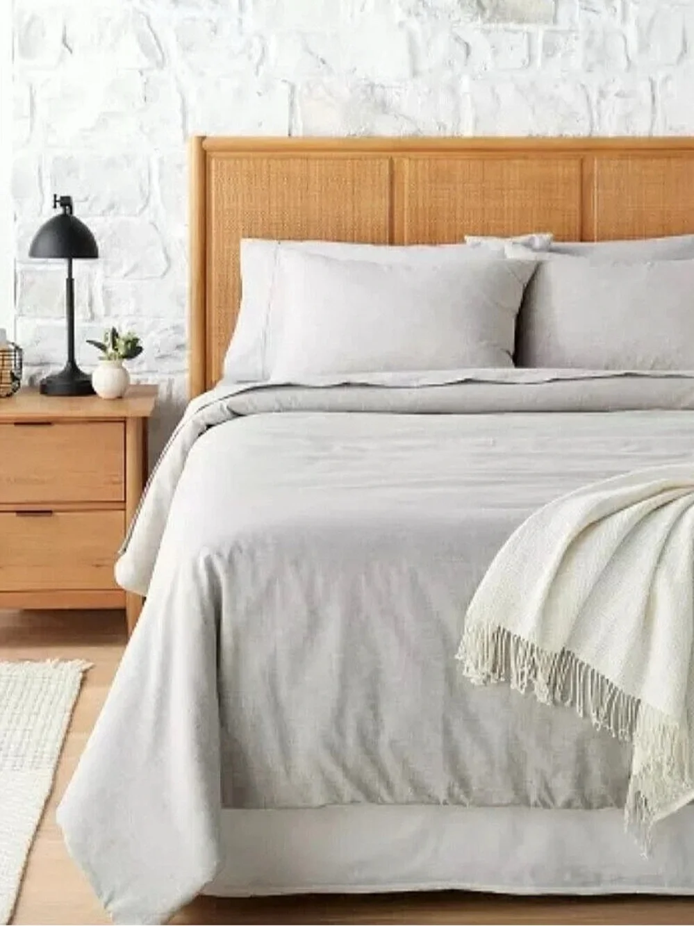 Hearth & Hand with Magnolia Linen-Cotton Duvet Cover, King, approx 102